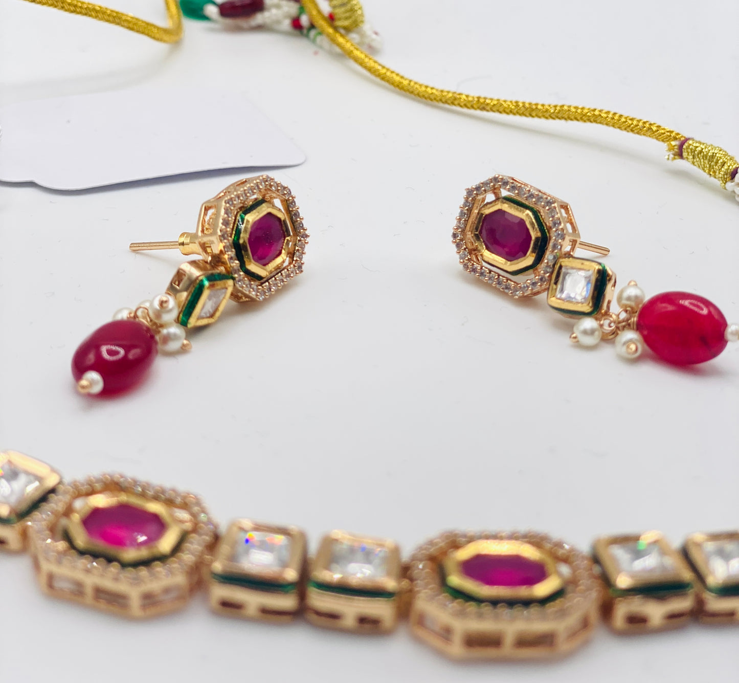 Shaina Tyani-Kundan Necklace | Simzdesignzz |