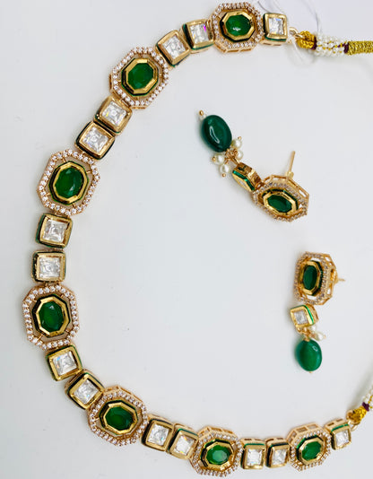 Shaina Tyani-Kundan Necklace | Simzdesignzz |