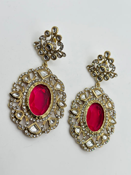 Bollywood Style Polki Earrings | Simzdesignzz |