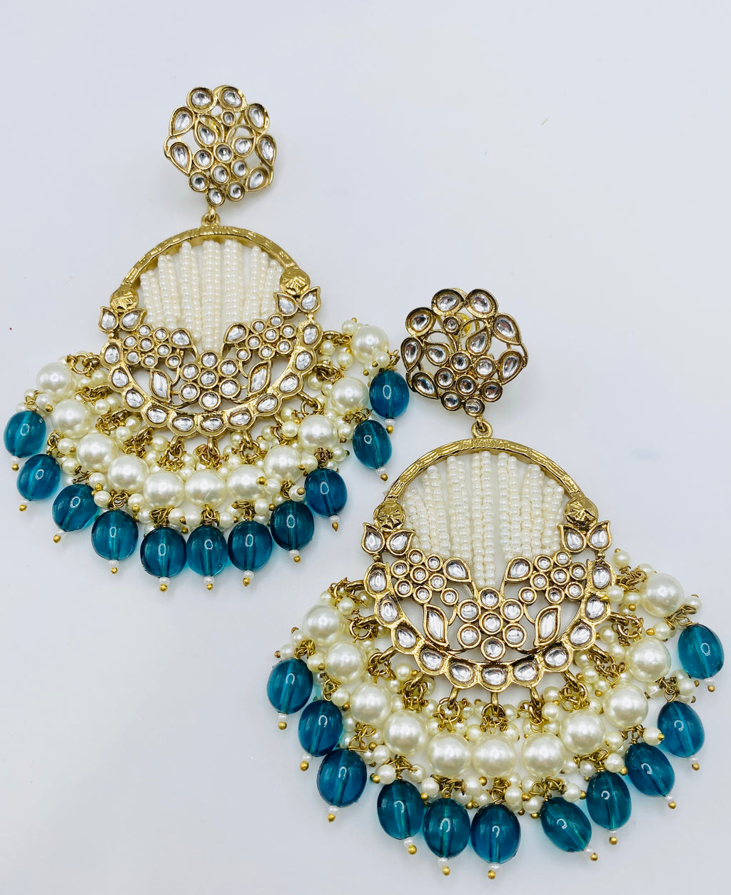 Long Beautiful Designed Polki Earrings | Simzdesignzz |
