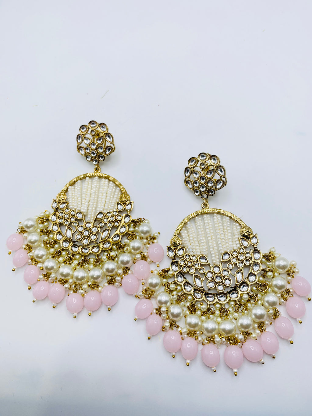 Long Beautiful Designed Polki Earrings | Simzdesignzz |