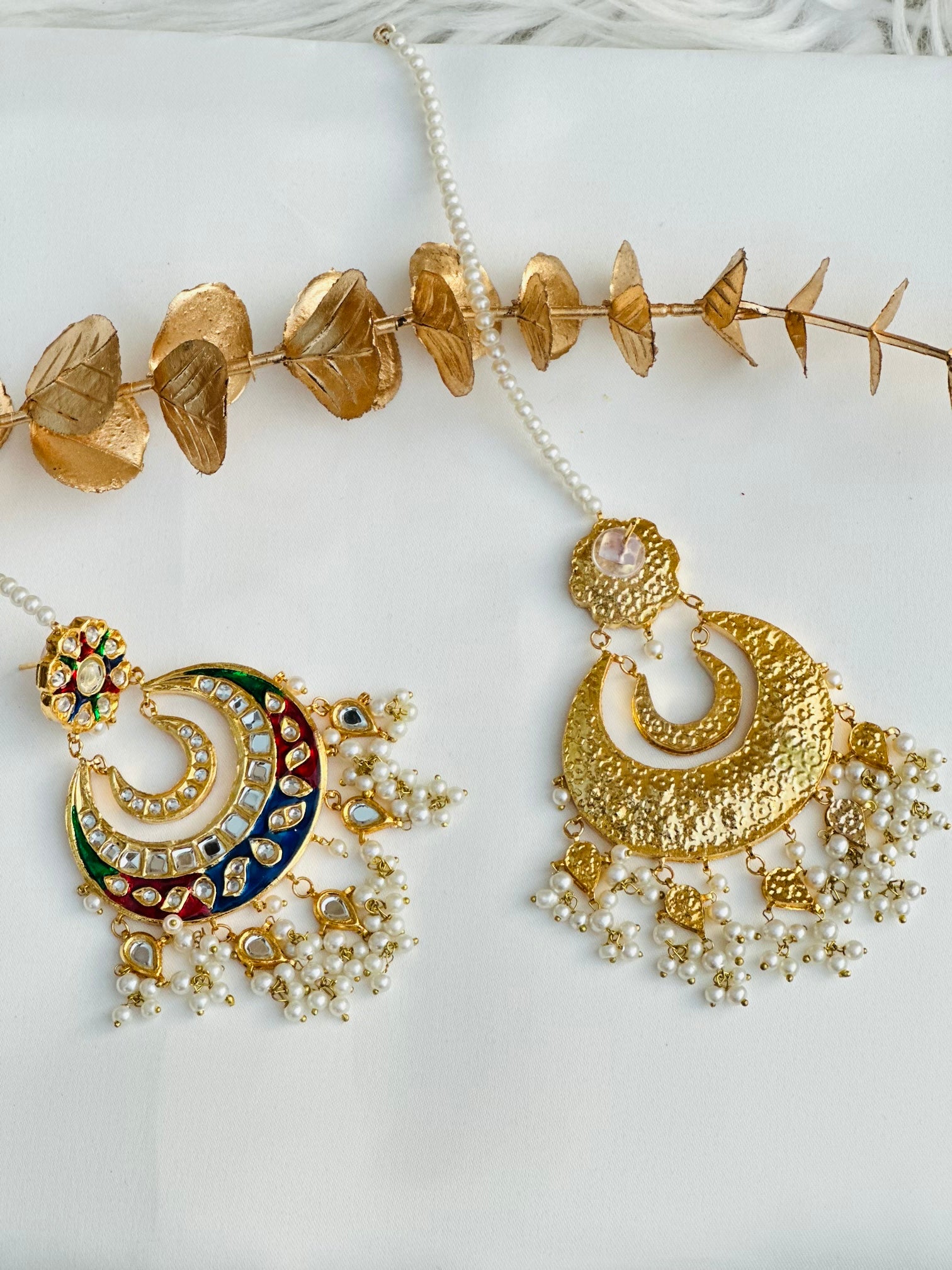 Multi-Coloured Meenakari Earrings | Pakistani | Thappa Kundan | Simzdesignz |