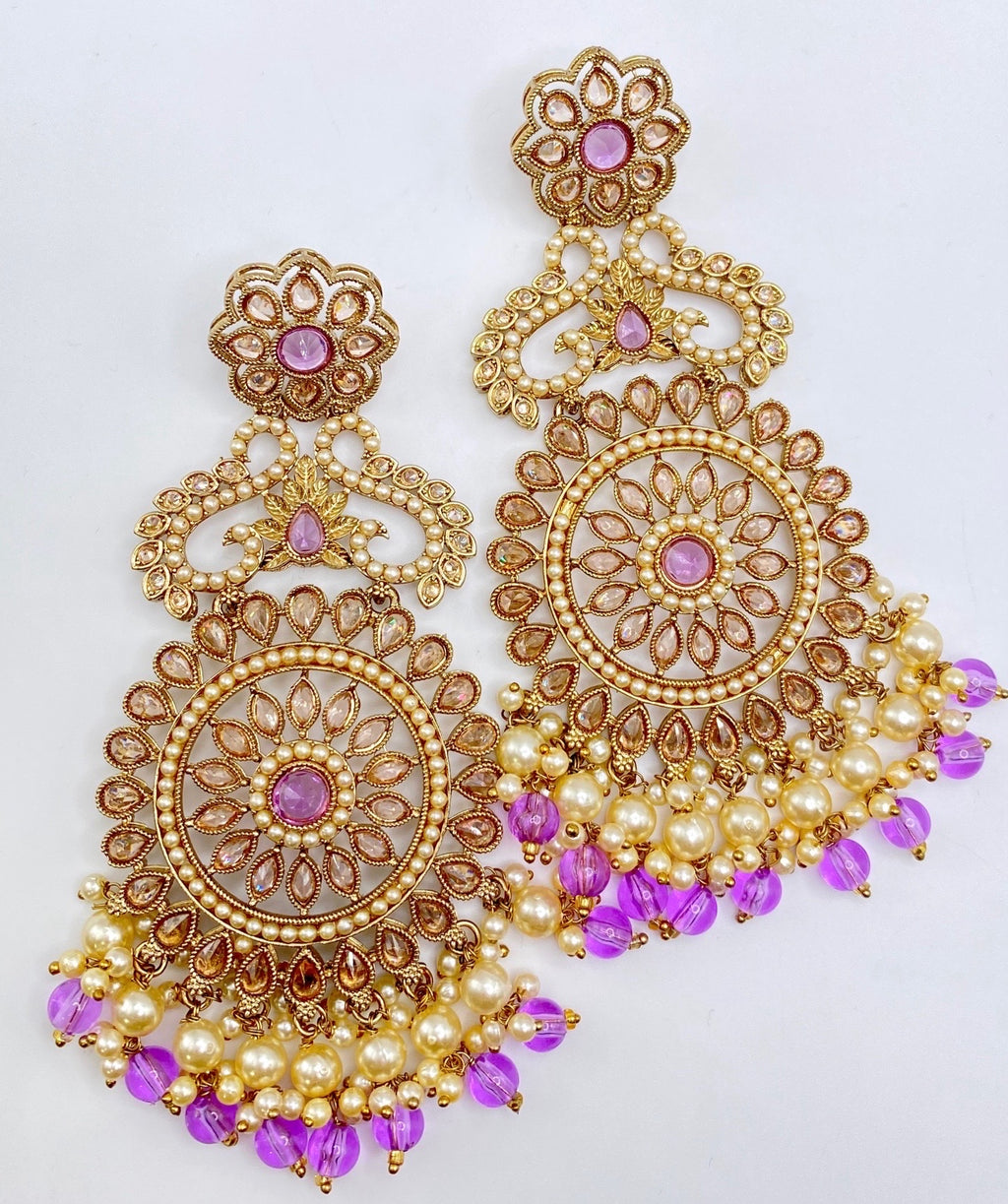 LONG REVERSE POLKI EARRINGS | SIMZDESIGNZZ |