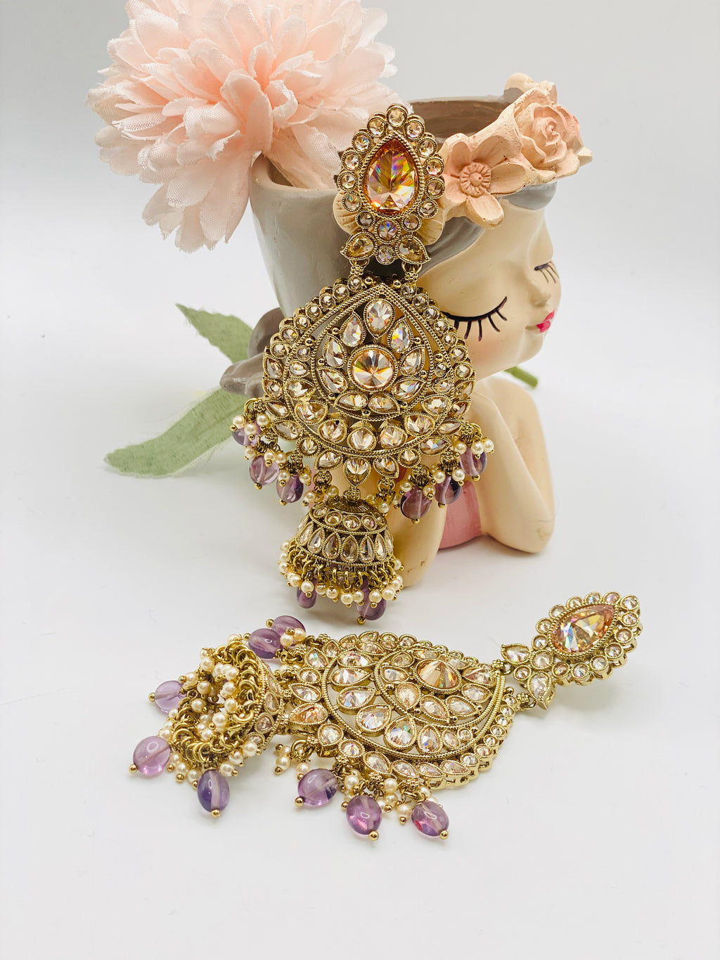 TYANI INSPIRED REVERSE POLKI EARRINGS | SIMZDESIGNZZ|