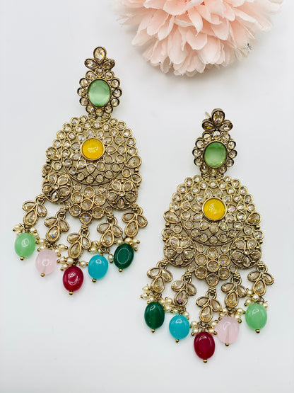 NAZZAKAT REVERSE POLKI EARRINGS | SIMZDESIGNZZ |