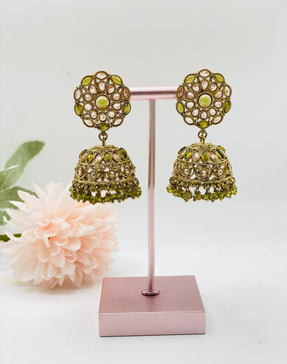 NAYAT POLKI JHUMKI EARRINGS IN MEDIUM SIZE | SIMZDESIGNZZ |