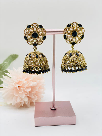 NAYAT POLKI JHUMKI EARRINGS IN MEDIUM SIZE | SIMZDESIGNZZ |