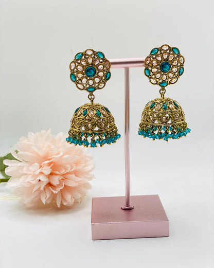 NAYAT POLKI JHUMKI EARRINGS IN MEDIUM SIZE | SIMZDESIGNZZ |