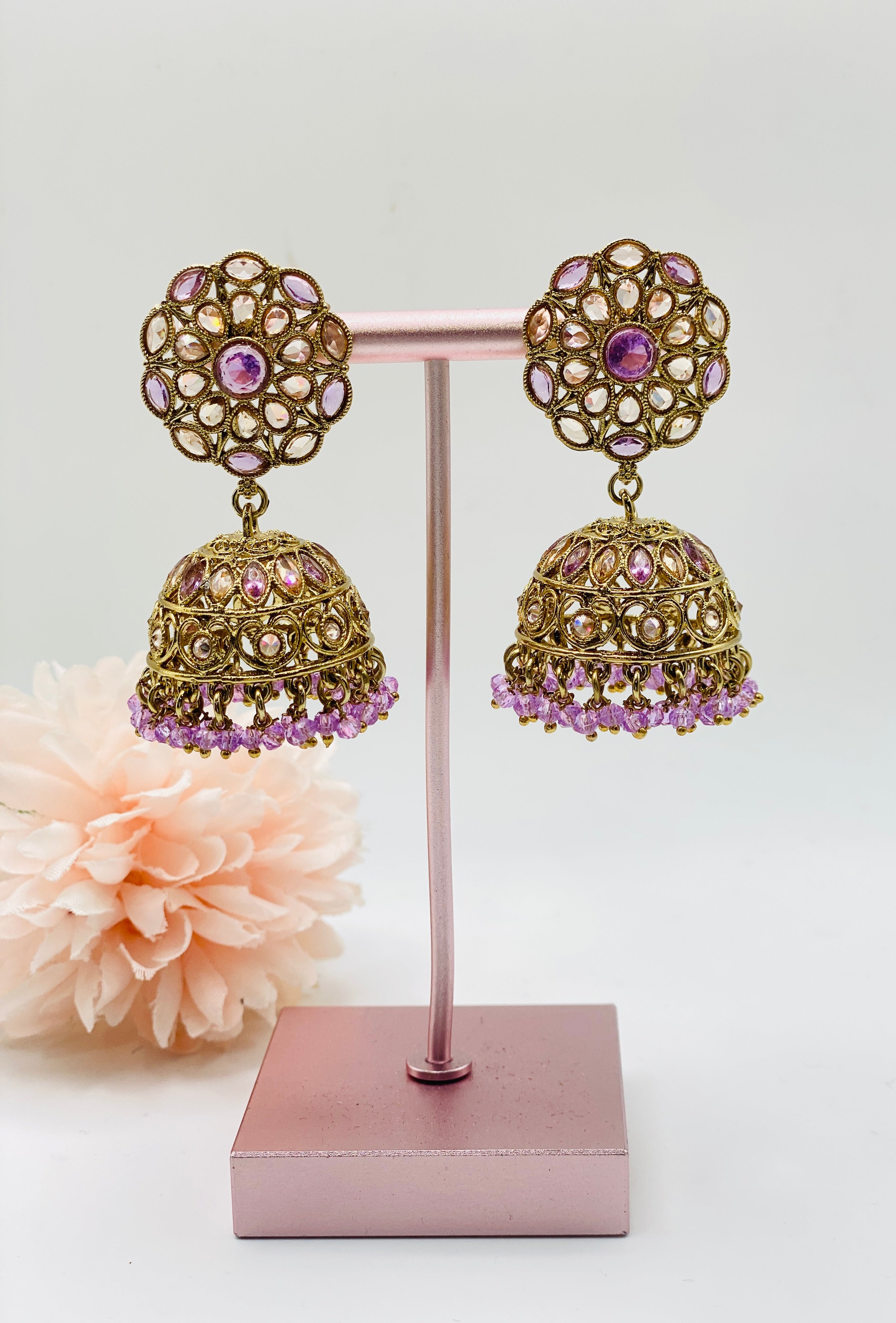 NAYAT POLKI JHUMKI EARRINGS IN MEDIUM SIZE | SIMZDESIGNZZ |