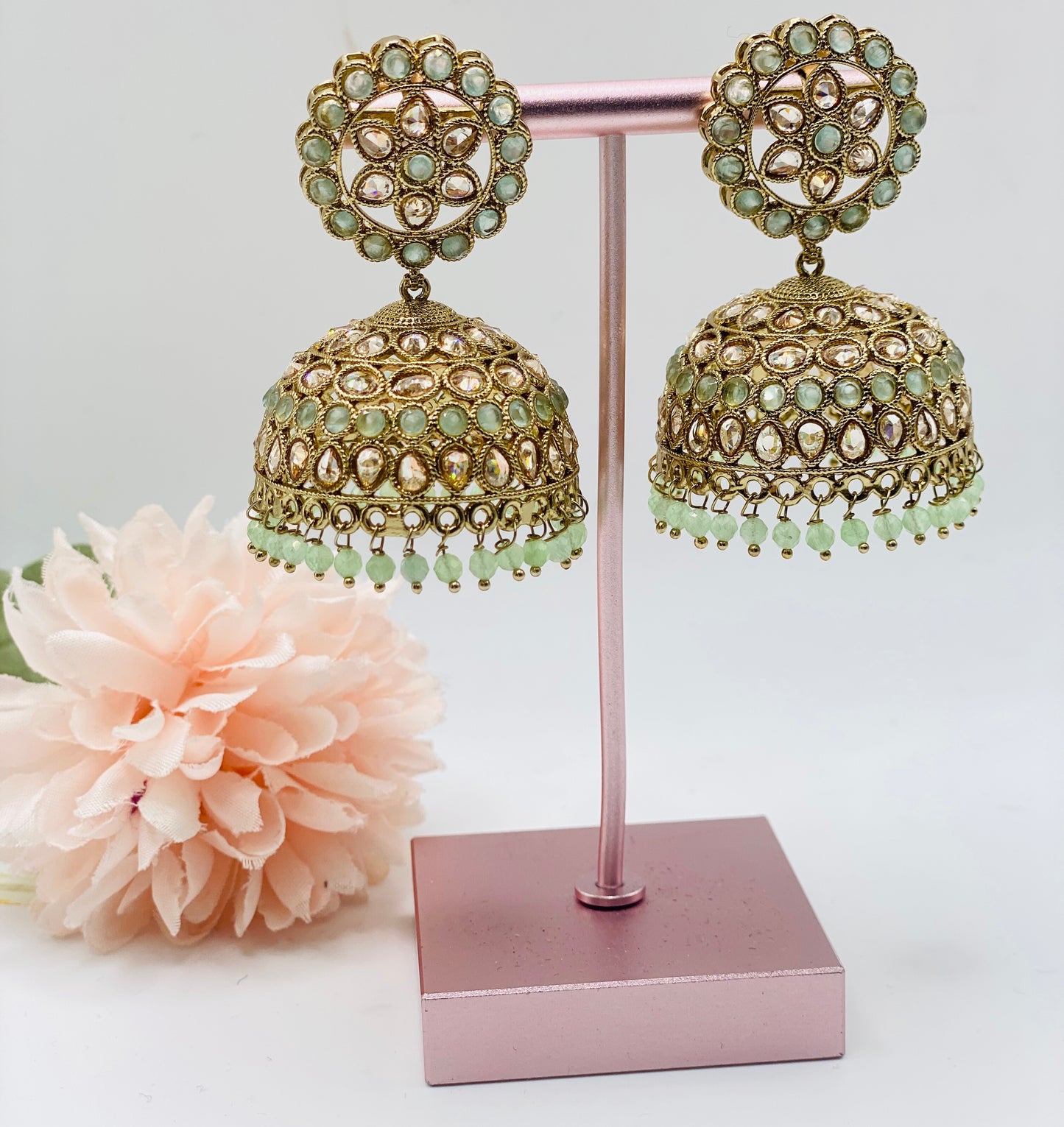 MEENA POLKI STYLE JHUMKI | SIMZDESIGNZ |