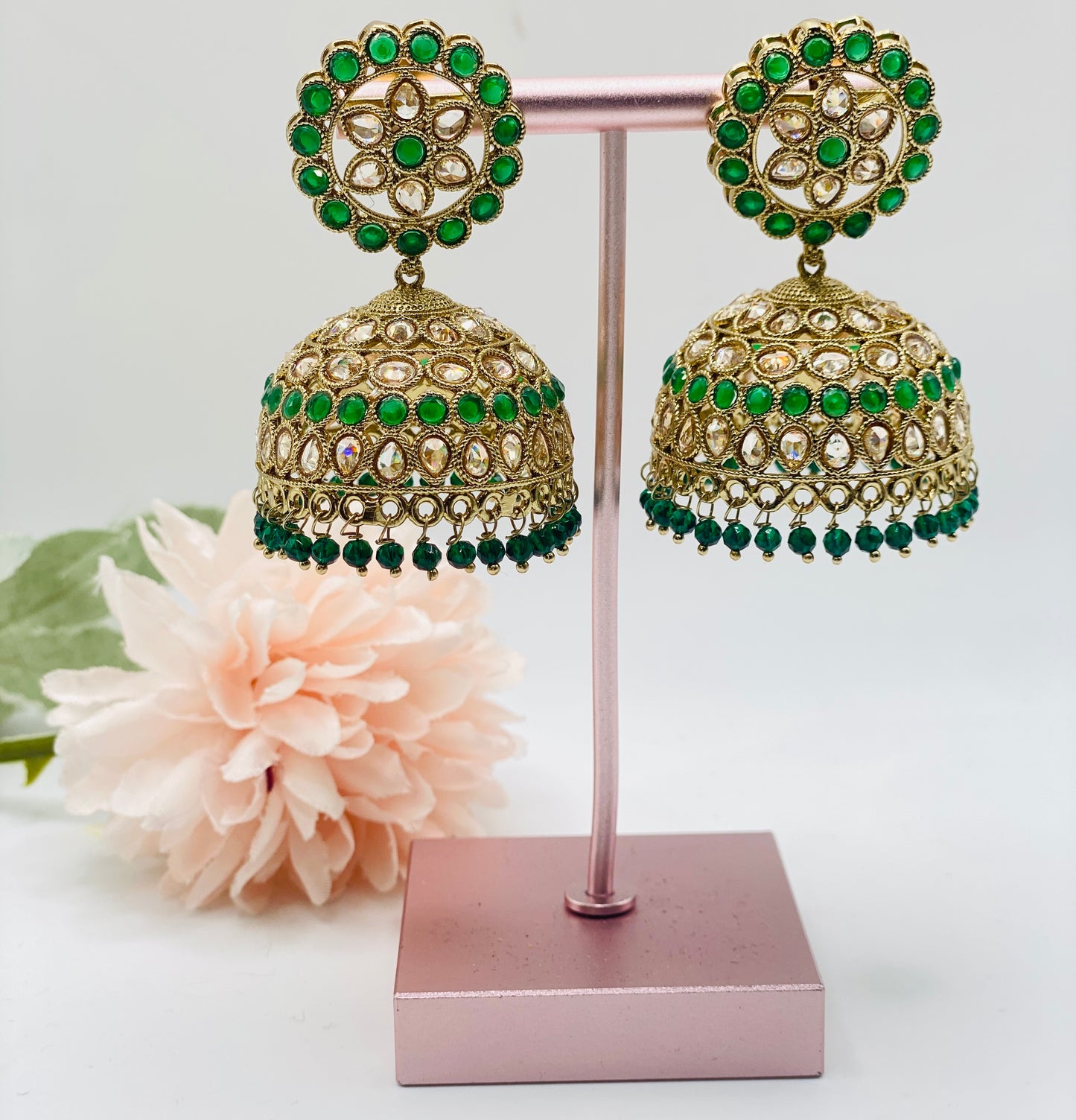 MEENA POLKI STYLE JHUMKI | SIMZDESIGNZ |