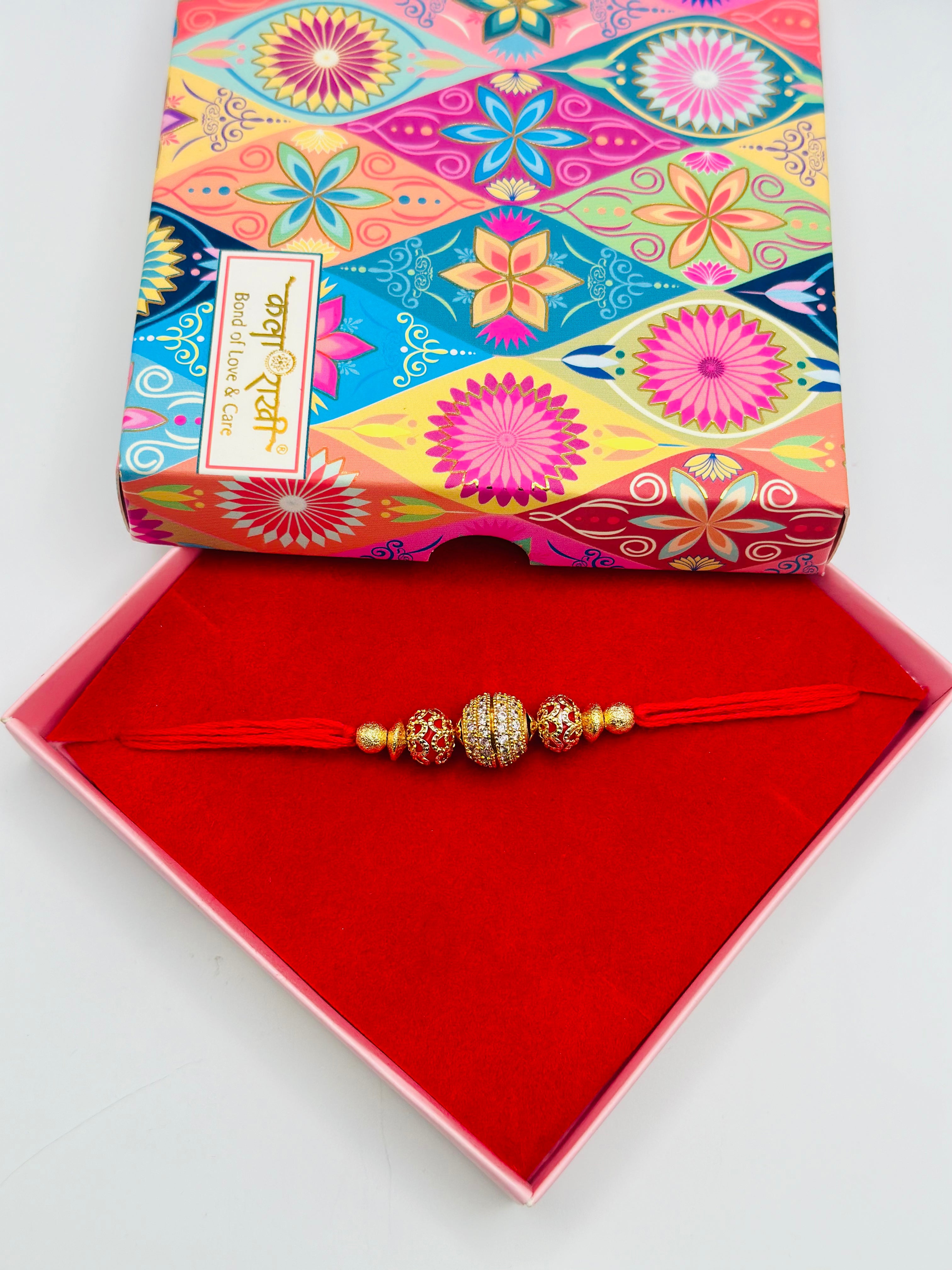 CZ Premium rakhi with premium packaging