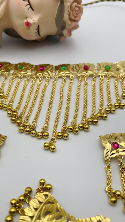 Afghani Style Necklace With Small Studs | Simzdesignz | 1GM