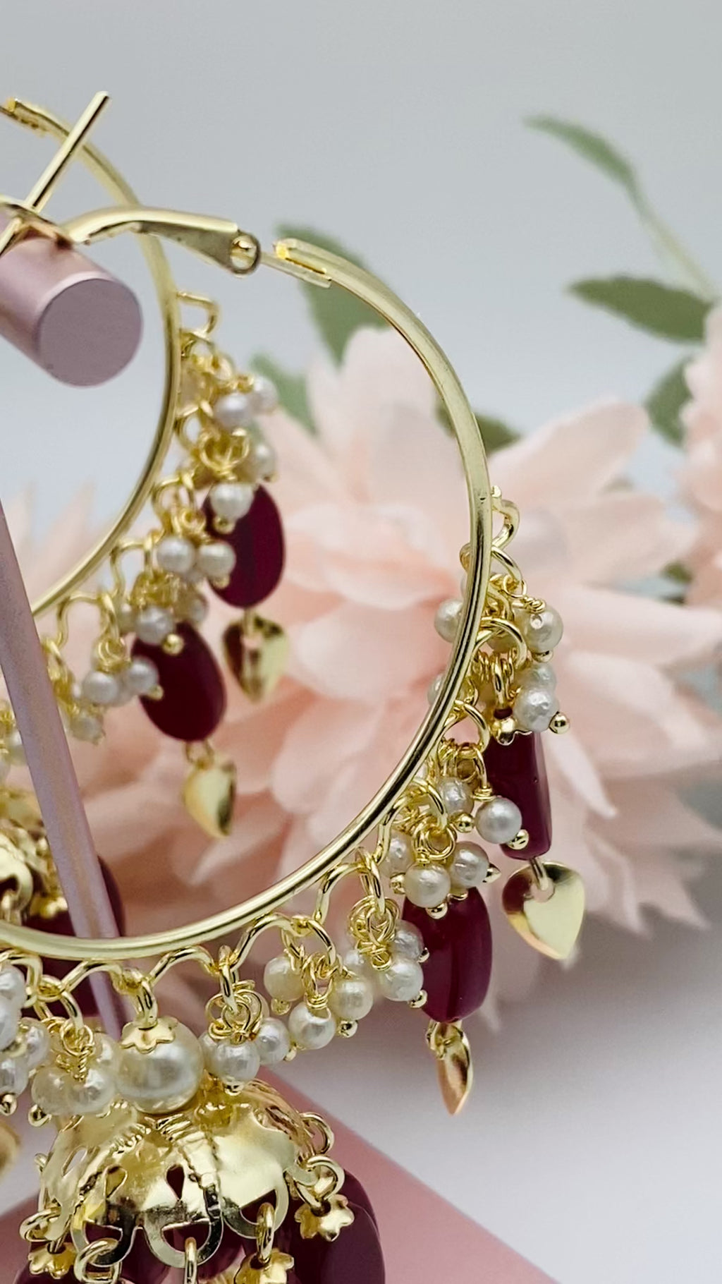 Traditional Lightweight Waliyan Hoop Jhumki  Earrings | Simzdesignzz |