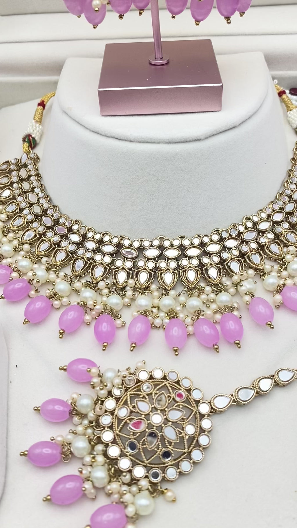 Antique Mirror Necklace Set | Punjabi Jewellery | Simzdesignz |
