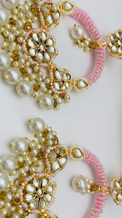 Versatile  Oversized  Pachi-Kundan Earrings | Simzdesignzz |