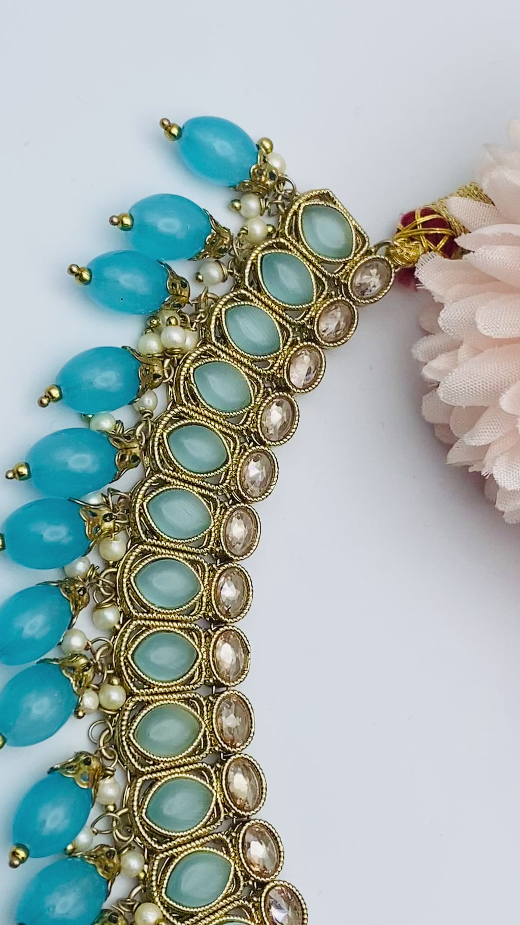 Lightweight Polki Necklace With Monalisa Stones | Simzdesignzz | |