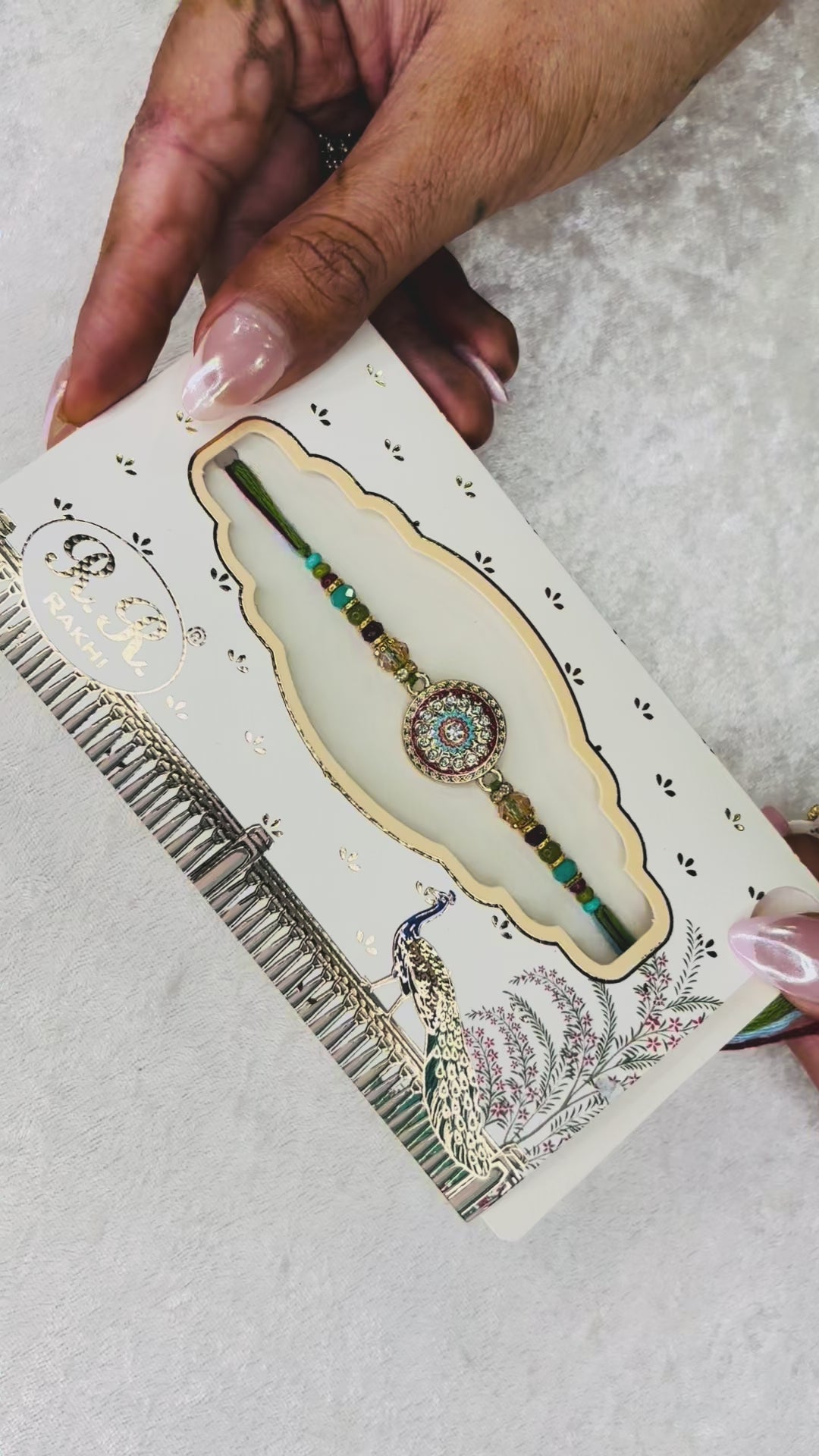 PREMIUM RAKHI WITH MEENAKARI WORK HANDMADE RAKHI