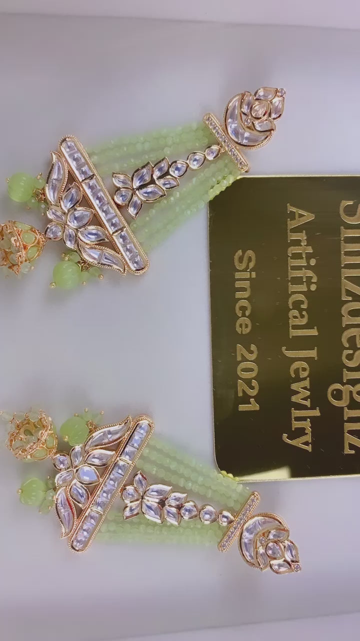 Uncut Kundan Statement Earrings | Simzdesignz |
