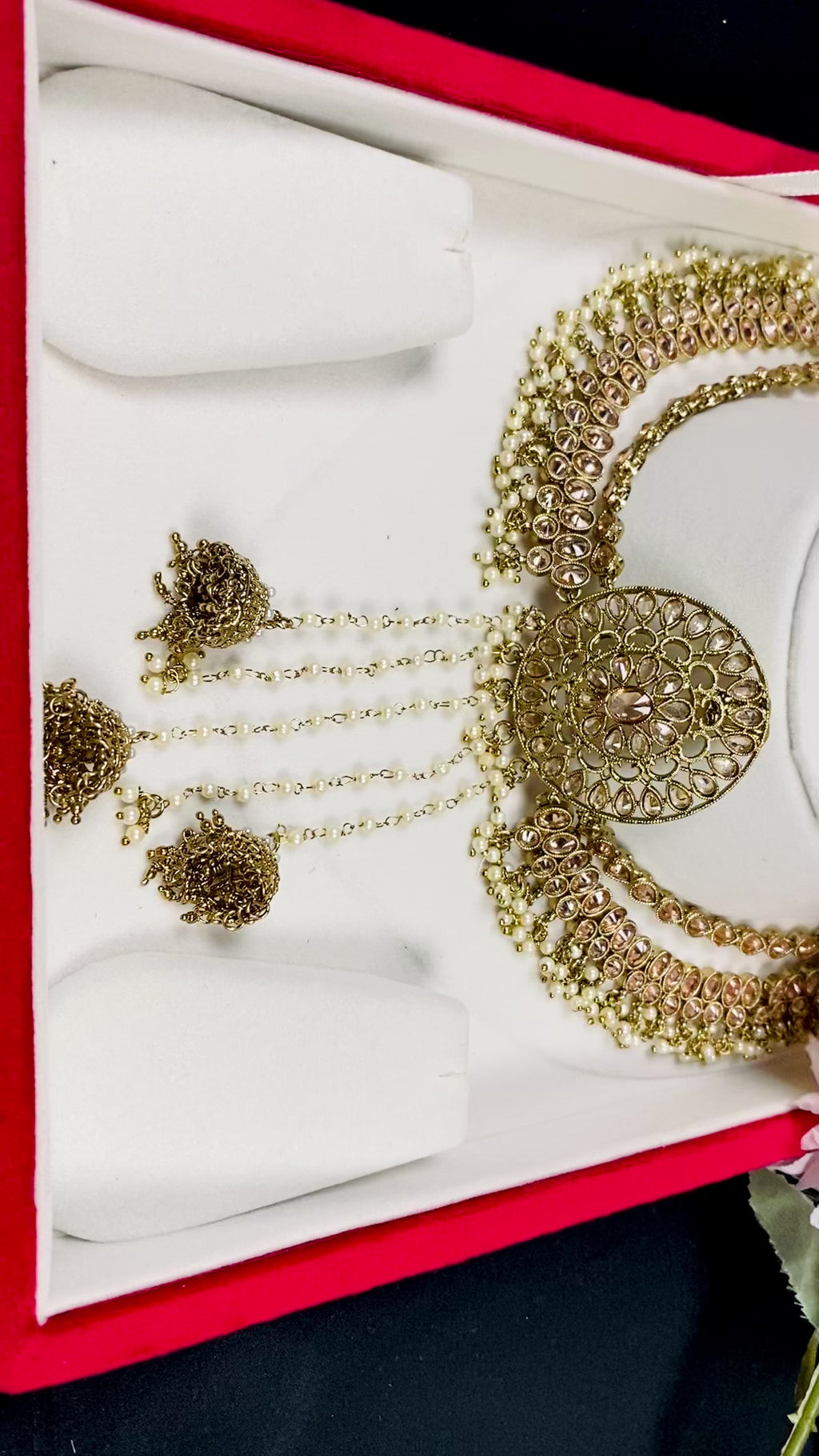 Antique Gold Polki ChotI  Hair Accessories | Simzdesignz |
