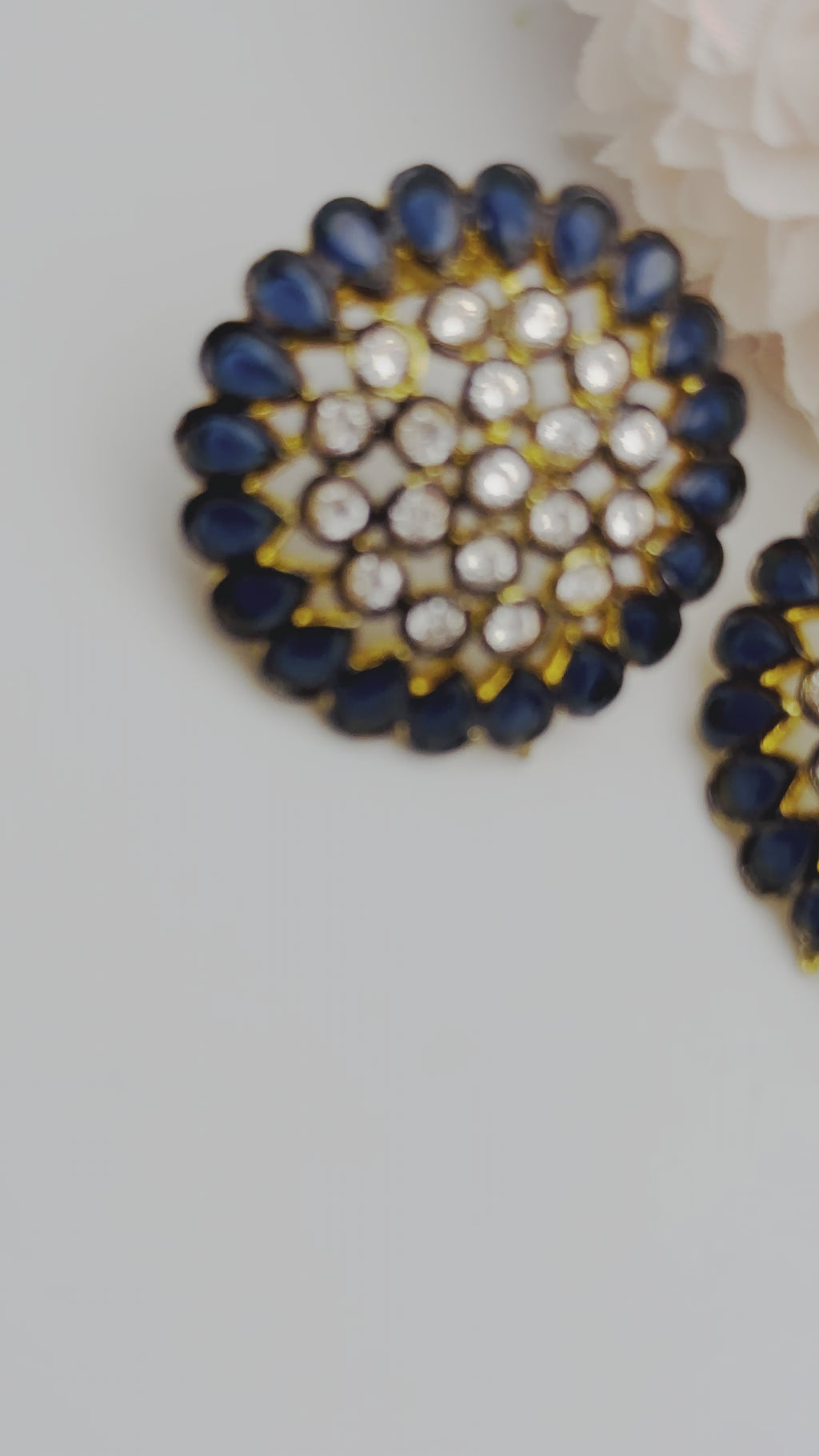 Lightweight Polki Studs | Simzdesignzz |